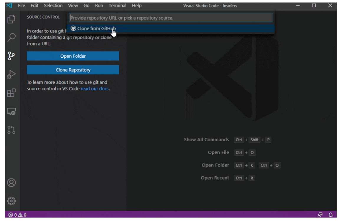 screenshot of Visual Studio Code